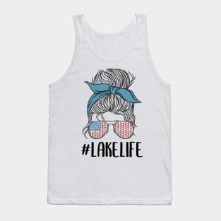 #Lakelife Mom Women Funny Lake Life Tank Top